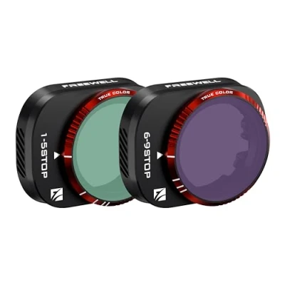 Abbildung von Freewell Variable ND VND1 5 Stop, VND6 9 Stop 2 Pack Run&amp;Gun Kamera Objektivfilter Kompatibel mit Mini 4 Pro