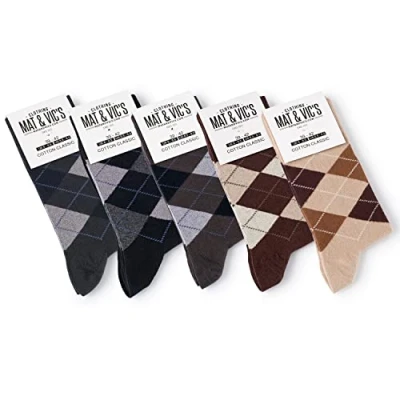 Abbildung von 5 Paar Socken von Mat &amp; Vic&#039;s für Sie und Ihn Cotton classic Socks, gekämmte Baumwolle, ohne drückende Naht, Komfortbund, OEKO TEX Standard 100, Jeans Mix 2, 39 42