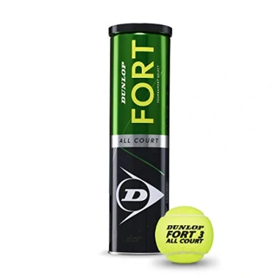 Abbildung von Dunlop FORT ALL Court 4 PACK Unisex Tennisball, Größe: One Size, Gelb