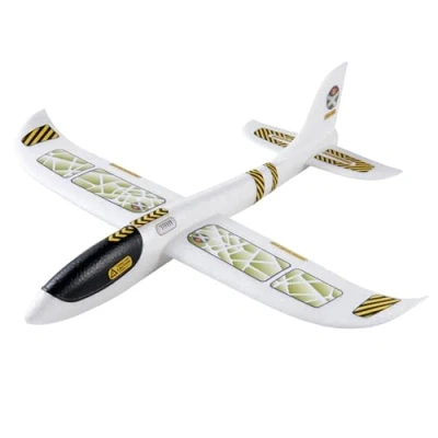 Abbildung von HABA 303520 Terra Kids Wurfgleiter Gleitflugzeug für Kinder ab 5 Jahren Fluggleiter aus Styropor spannendes Wurf und Fluggerät tolles Flugzeug zum Selber zusammenbauen, Bekleben Werfen