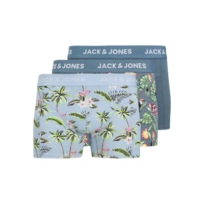 Abbildung von Jack &amp; Jones BIRD 3 pack Panties, Herren, Größe: Large, Chambray blue oceanview