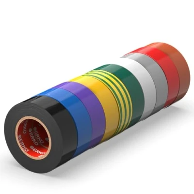 Abbildung von ERKO Isolierband Multicolor 10er Pack 15mm x 10m PVC Elektrische Leitungen Reparatur, Hochflexibel mit starker Klebekraft, Chemiebeständig, Wasserfest, Farbig Set, Klebeband, bunt