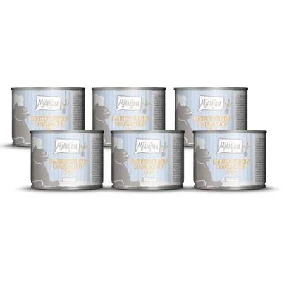 Abbildung von MjAMjAM Premium Nassfutter für Katzen blanchiertes Hühnchen mit gedämpftem Kürbis an Soße, 6er Pack (6 x 185 g), getreidefrei extra viel Fleisch