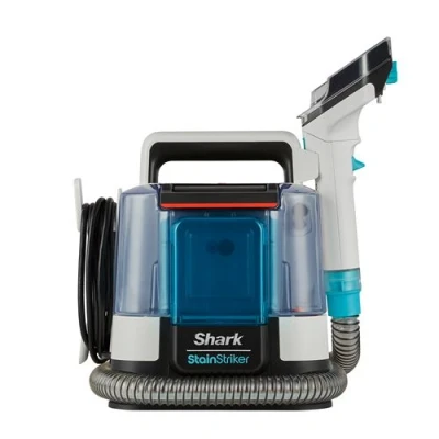 Abbildung von Shark StainStriker Fleckenreiniger mit 5 Aufsätze inkl. Haustier , Fugendüse &amp; Schlauchreiniger, 2x speziell entwickelte Formeln gegen Flecken, Gerüche und Schmutz, leicht tragbar, 450W PX200EUT