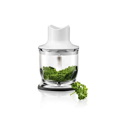 Abbildung von Braun Household Zerkleinerer Aufsatz MQ 20 Stabmixer Zubehör kompatibel mit MultiQuick EasyClick System, 350 ml, weiß