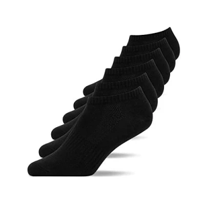 Abbildung von Snocks Premium Bambus Sneaker Socken Herren und Damen 6 Paar Weiche Atmungsaktive Knöchelsocken gegen Schweißfüße Ideal für Sport Alltag Gr.35 38 Farbe Schwarz