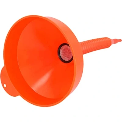 Abbildung von cartrend Trichter 195mm mit Auslaufrohr, orange