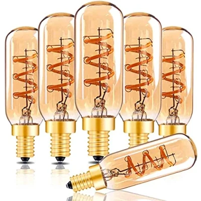 Abbildung von Grensk E14 LED Dimmbar Edison Vintage Glühbirne, Glühbirnen T25 3W Warmweiss Antike Wicklung Filament Glühlampe, Ideal für Nostalgie und Retro Beleuchtung im Haus Café Bar 6 Stück