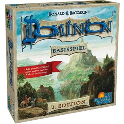 Abbildung von Rio Grande Games 22501413 Dominion Basisspiel zweite Edition; Neuauflage des Spiel Jahres 2009 (Familien Strategiespiel, Deck Building)