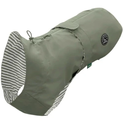 Abbildung von HUNTER Hunde Regenmantel Milford, Farbe: grün, ergonomische Passform für optimalen Schutz, individuell verstellbar, Reißverschluss Geschirrträger, pflegeleicht &amp; waschbar bei 30 C, Größe: 35