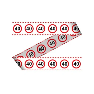 Abbildung von Folat 28440 Party Absperrband Verkehrsschild 15 m Zahl: 40