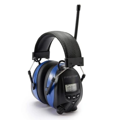 Abbildung von PROTEAR Gehörschutz mit Radio und Bluetooth, FM/AM Digital Radio, Sicherheits Ohrenschützer für Arbeits,Mähen,Holzbearbeitung,SNR 30dB