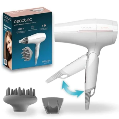 Abbildung von Cecotec Faltbarer Reiseföhn IoniCare Power&amp;Go Heaven. 2000W, 2 Temperaturen, Geschwindigkeiten, Kaltluftfunktion, inklusive Konzentratordüse und Diffusor