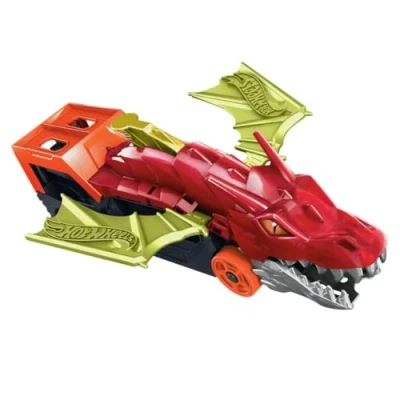 Abbildung von Hot Wheels Drachenwerfer, inkl. Auto, Mehrfarbig, einzigartig (Mattel GTK42)
