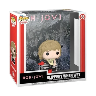 Abbildung von Funko POP! Albums: Bon Jovi Slippery When Wet Vinyl Sammelfigur Geschenkidee Offizielle Handelswaren Spielzeug Für Kinder und Erwachsene Modellfigur Sammler Display