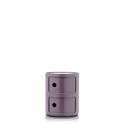 Abbildung von Kartell Componibili, 2 Elements, Violet, Runde Basis