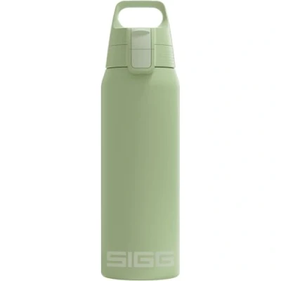 Abbildung von SIGG Isolierte Trinkflasche Thermosflasche Shield Therm One Eco Green kohlensäurehaltige Getränke Auslaufsicher Spülmaschinenfest BPA frei 90% recycelter Edelstahl Hellgrün 0,75L