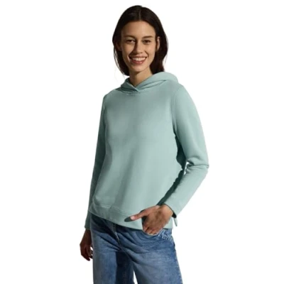 Abbildung von CECIL Damen B303218 Basic Hoodie, cool salvia Green, XXL
