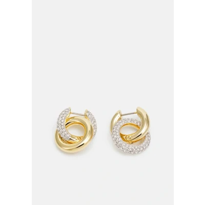 Abbildung von Swarovski Dextera Pierced Earrings HOOP Interlinked Ohrringe goldcoloured, Damen, Größe: One Size, Gold coloured