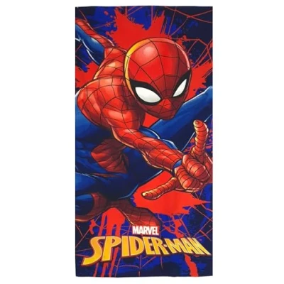Abbildung von Theonoi Kinder Handtuch Strandlaken Strandtuch Duschtuch Badetuch 70x140 Mikrofaser (Spiderman DarkWeb)