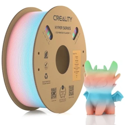 Abbildung von Creality Hyper PLA Filament Rainbow 1.75mm, 600mm/s High Speed ​​3D Printer Filament, Durable and Smooth, Dimensional Accuracy +/ 0.03mm, 1kg (2.2lbs)/Spool (Spring Lake Gradient)