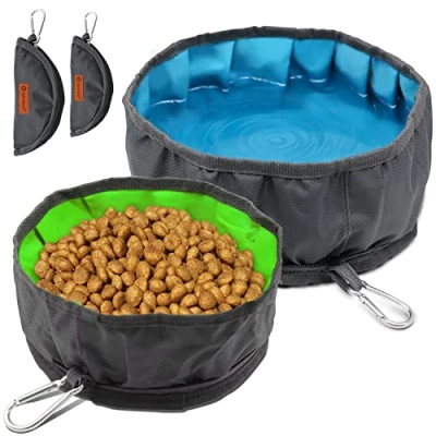 Abbildung von LumoLeaf Reisenapf Hund Tragbar 2 Stück, 2L Große Trinknapf für unterwegs Faltbarer Leicht Fressnapf Wassernapf Hunde Haustiere (2L+2,4L)