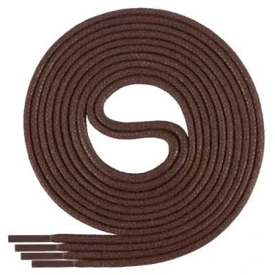 Abbildung von Di Ficchiano gewachste braune runde Schnürsenkel, Schuhband, Laces, Durchmesser 2 4 mm für Businessschuhe, Anzugschuhe und Lederschuhe Farbe: brown Länge: 120cm