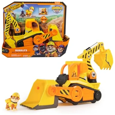 Abbildung von Rubble &amp; Crew Großes Planierraupen Baufahrzeug mit Licht und Geräuscheffekten (Deluxe Fahrzeug) Figur, Spielzeug für Kinder ab 3 Jahren