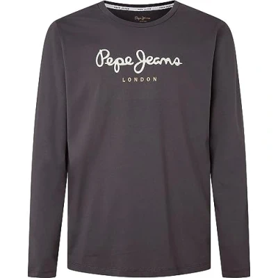 Abbildung von Pepe Jeans Herren Eggo Long N T Shirt, Black (Washed Black), S