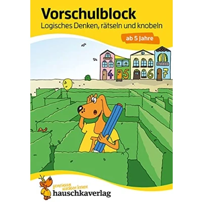 Abbildung von Vorschulblock ab 5 Jahre für Junge und Mädchen Logisches Denken, rätseln knobeln: Bunter Rätselblock Förderung mit Freude (Übungshefte blöcke Kindergarten Vorschule, Band 624)