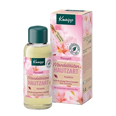 Abbildung von Kneipp Massageöl Mandelblüten Hautzart hochwertiges Mandelöl mit reichhaltiger Sheabutter, Sonnenblumenöl &amp; Vitamin E natürlicher Pflegeöl Komplex für trockene sensible Haut 100ml (1er Pack)