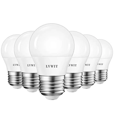 Abbildung von LVWIT E27 LED 6.5W ersetzt 60W Glühlampen, Warmweiß 2700K, G45 Leuchtmittel, 806lm, matt (6er Pack)