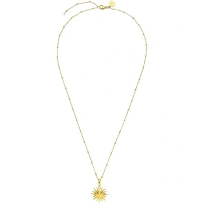 Abbildung von Purelei® Sun Kette Damen (Gold) Halskette aus langlebigem Edelstahl Wasserfeste mit Anhänger 50 55 cm Länge verstellbar für deinen individuellen Look