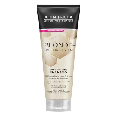 Abbildung von John Frieda Blonde+ Repair System Shampoo Bond Building Inhalt: 250 ml Für durch Aufhellung geschädigtes Haar Mit Plex