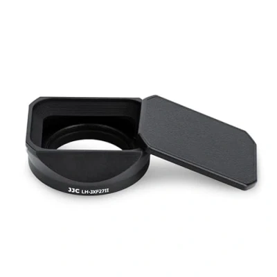 Abbildung von JJC Metall Gegenlichtblende mit Gegenlichtkappe für Fujifilm XF 27mm F2.8 R WR, Ersetzt LH XF27 Gegenlichtblende, Reduziert Streulicht Verhindert Reflexionen Schützt das Objektiv