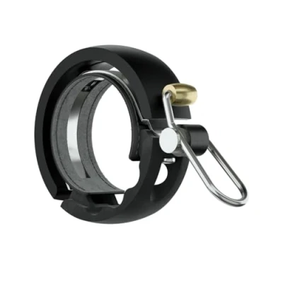 Abbildung von Knog 12129 Oi Luxe Fahrradklingel Lenker Sicherheitsalarm Horn Ring 23,8 31,8 mm, Schwarz, Groß