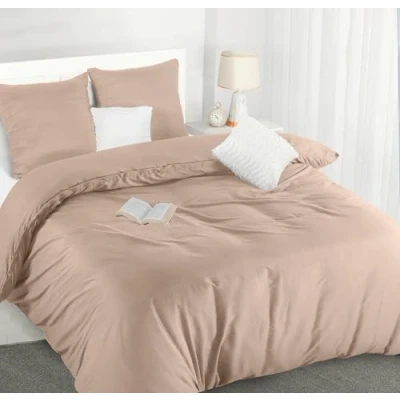 Abbildung von Utopia Bedding Bettwäsche 155x220 Mikrofaser Bettbezug cm + 2 Kissenbezüge 80x80 Beige