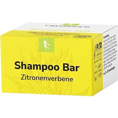 Abbildung von GREENDOOR Naturkosmetik Shampoo Bar Zitronenverbene 75g vegan, festes mildes Haarshampoo ohne Silikone für alle Haartypen, mit Bio Sheabutter &amp; Aloe Vera, natürliche Haarpflege unisex