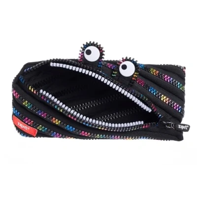 Abbildung von ZIPIT Monster Federmäppchen für Kinder / Großes Mäppchen die Schule Etui Jungen und Mädchen Federmappe Regenbogen