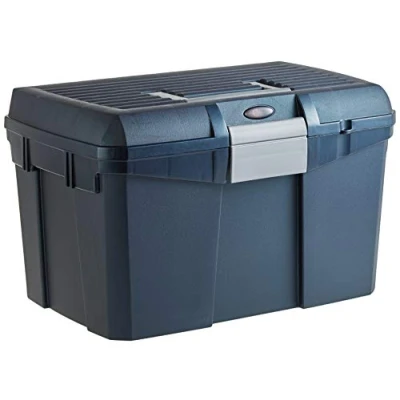 Abbildung von Kerbl 328268 Putzbox Siena mit herausnehmbaren Einsatz, midnightblau, 40x27. 5x24. 5 Cm (1er Pack)