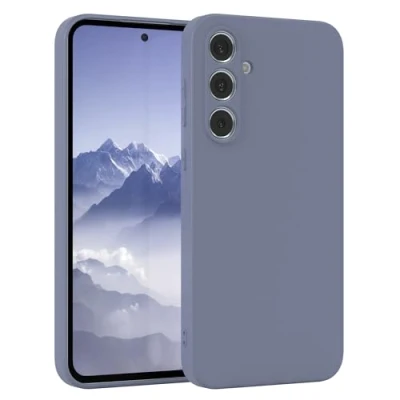 Abbildung von EAZY Case Silikonhülle für Samsung Galaxy A35 Hülle Silikon Blau weich stoßfeste Handyhülle Schutzhülle mit Kameraschutz Dünn Premium Schutz Cover TPU Phone Bumper in Eisblau