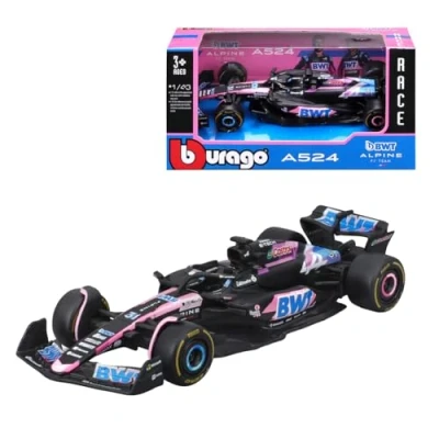 Abbildung von Bburago BWT Alpine A524#31 Ocon 1:43, Farbe Rosa, Schwarz, Hellblau, 4893993382194