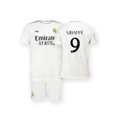 Abbildung von Real Madrid Home Kit Trikot und Shorts Saison 24/25, Mbappé, 10 Years, Replik Shirt Mit Offizieller Lizenz