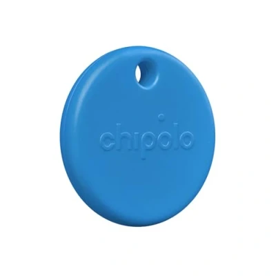 Abbildung von Chipolo POP Schlüsselfinder Farbenfroher, kompatibler und lauter Bluetooth Tracker mit Lass Dein Handy klingeln, kompatibel Apple Wo ist oder Google Mein Gerät Finden Blau