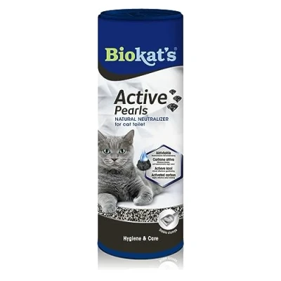 Abbildung von Biokat&#039;s Active Pearls Streuzusatz mit Aktivkohle verbessert Geruchsbindung und Saugfähigkeit der Katzenstreu 1 Dose (1 x 700 ml)