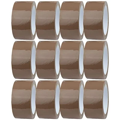 Abbildung von Crimson Starfish 12 x Packband Braun Rollen 48mm 66m Verpackungsbänder für Pakete, Kisten, Versand Klebeband Pakete &amp; Paketklebeband Geräuscharmes Umzugsbedarf