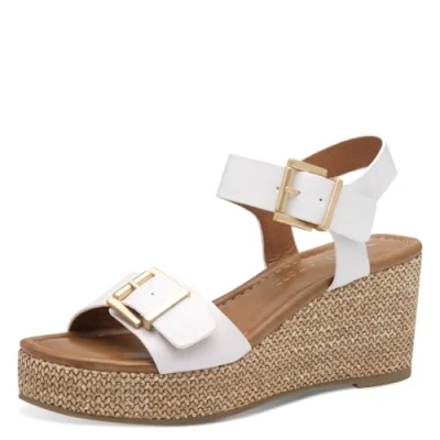 Abbildung von Marco Tozzi Keilsandalette, Damen, Größe: 38, White Schuhe