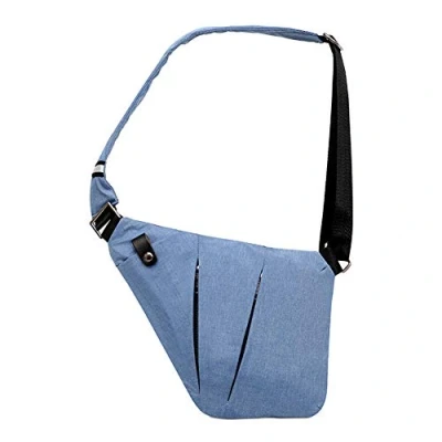 Abbildung von Ovecat Umhängetasche, Schultertasche, Brusttasche, Anti Diebstahl, für Damen und Herren (Blau)