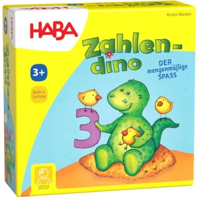 Abbildung von HABA 4928 Zahlendino Dinostarkes Zahlen und Memospiel, für 1 4 Kinder von 3 8 Jahren Zum Mengen Lernen, Mit Variante Kind