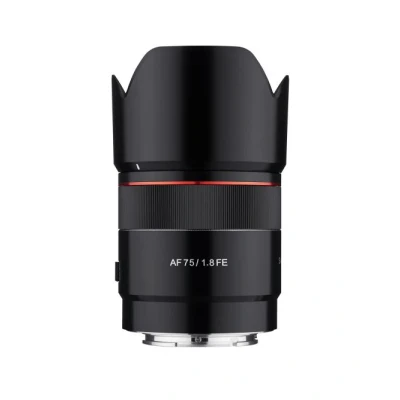 Abbildung von Samyang AF 75mm F1.8 FE (Tiny but Absolute) Porträt Objektiv Autofokus Vollformat und APS C Festbrennweite Sony E Mount für A9 II A7 III A7C R A6600 A6500 A6400 A6300 A6000 A5100 A5000